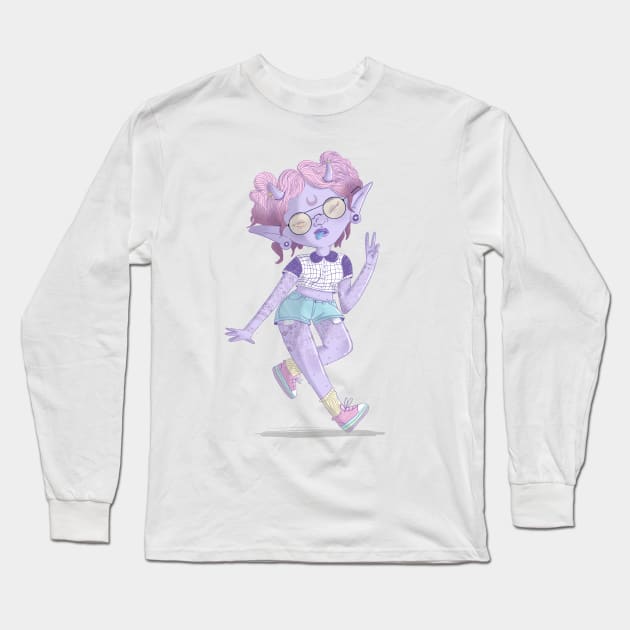 Magical Girl Long Sleeve T-Shirt by Peanuttiedesign